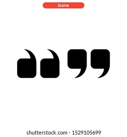 quotes icon isolated sign symbol vector illustration - high quality black style vector icons
