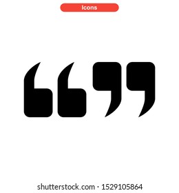 quotes icon isolated sign symbol vector illustration - high quality black style vector icons
