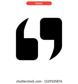 quotes icon isolated sign symbol vector illustration - high quality black style vector icons
