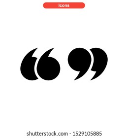 quotes icon isolated sign symbol vector illustration - high quality black style vector icons
