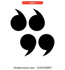 quotes icon isolated sign symbol vector illustration - high quality black style vector icons

