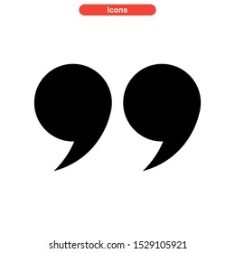 quotes icon isolated sign symbol vector illustration - high quality black style vector icons
