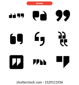 quotes icon isolated sign symbol vector illustration - Collection of high quality black style vector icons
