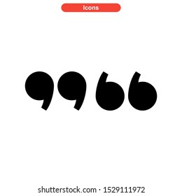 quotes icon isolated sign symbol vector illustration - high quality black style vector icons
