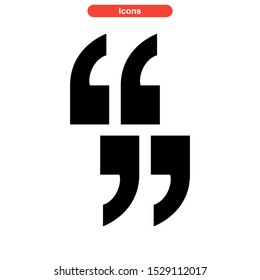 quotes icon isolated sign symbol vector illustration - high quality black style vector icons

