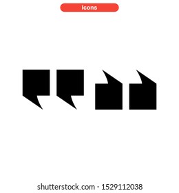 quotes icon isolated sign symbol vector illustration - high quality black style vector icons
