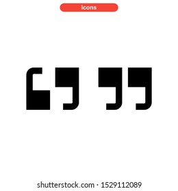 quotes icon isolated sign symbol vector illustration - high quality black style vector icons

