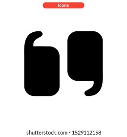 quotes icon isolated sign symbol vector illustration - high quality black style vector icons
