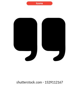 quotes icon isolated sign symbol vector illustration - high quality black style vector icons
