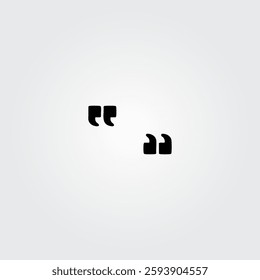 Quotes icon logo flat vector design