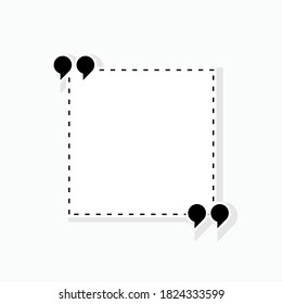 Icono de citas. Símbolo de opinión - Vector.