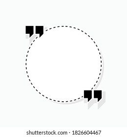 Quotes Icon. Opinion Symbol - Vector. 
