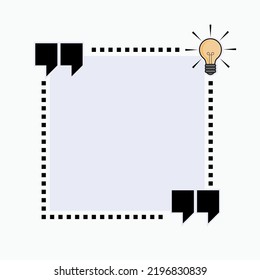 Quotes Icon. Opinion Symbol - Vector.  