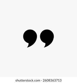 Quotes icon. Quotation mark fully editable vector template design trendy