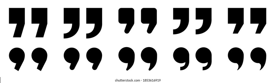 Quotes icon set. Quote marks. Quote Icon Object. Quotes icon vector sign design black sign isolated on white background.Vector illustration