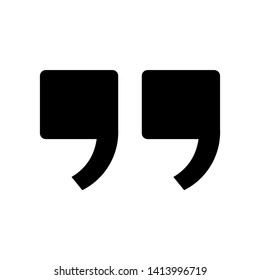 Quotes icon, Quotes symbol,  Flat design