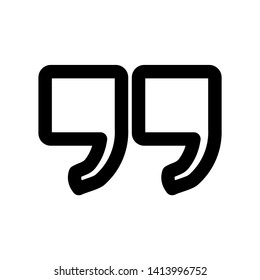 Quotes icon, Quotes symbol,  Flat design