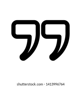 Quotes icon, Quotes symbol,  Flat design