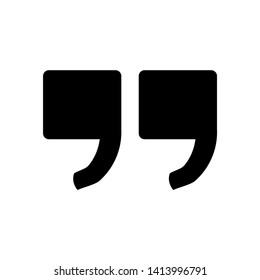 Quotes icon, Quotes symbol,  Flat design