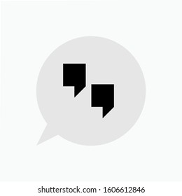 Quotes Icon - Vector, Flat Sign & Trendy Symbol. 