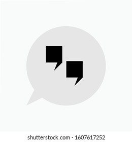Quotes Icon - Vector, Flat Sign & Trendy Symbol. 