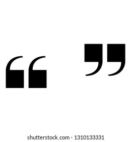 quotes icon vector  illustration isolated on white background 
