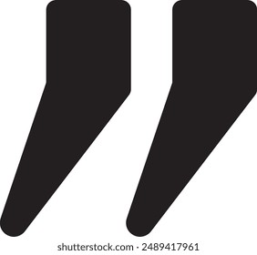 Icono de comillas Ilustración vectorial simple