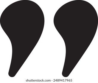 Icono de comillas Ilustración vectorial simple