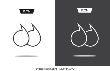 Quotes icon vector ,Quotation mark icon isolated on white background.
