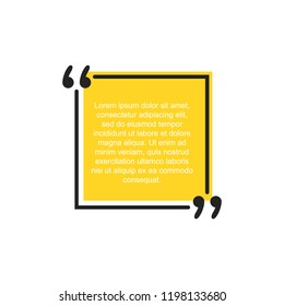Quotes icon vector. Quotemarks outline, speech marks, inverted commas or talking marks collection. Vector line art illustration isolated on white background.