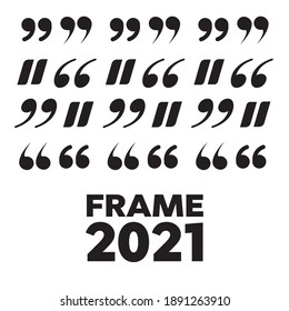 Quotes icon vector set. Quote marks symbol