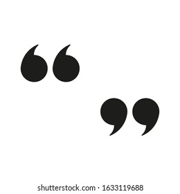 Quotes icon.Blank template with quotes. Quotation mark. Vector illustration. Isolated.