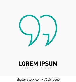quotes line vector icon