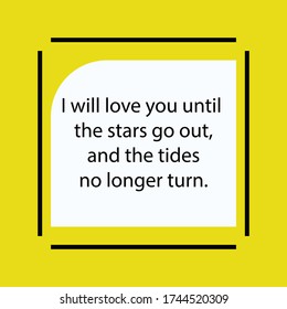Quotes Love simple clip art vector illustration