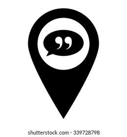 quotes - map pointer vector icon