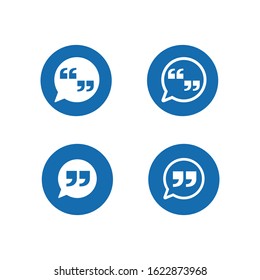 quotes mark icon vector design element