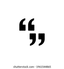 Quotes Mark sign icon symbol. Vector illustration