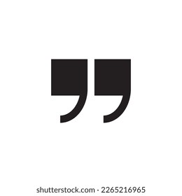 Quotes marks. Quotation marking quote mark comma double commas speech punctuation text exception typography citation marking, vector icon