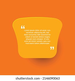 Quotes message background illustration template design