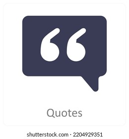 Quotes Message Icon Concept Stock Vector (Royalty Free) 2204929351 ...