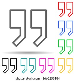 quotes multi color style icon. Simple thin line, outline vector of web icons for ui and ux, website or mobile application