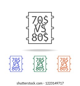 quotes for oil prices icon. Elements of trade war in multi colored icons. Premium quality graphic design icon. Simple icon for websites, web design, mobile app, info graphics