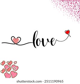 quotes post, Love quote, infographic. Social media post template designs for quotes. Empty speech bubbles, quote bubbles and text box.  Hearts Vector Illustration EPS10.