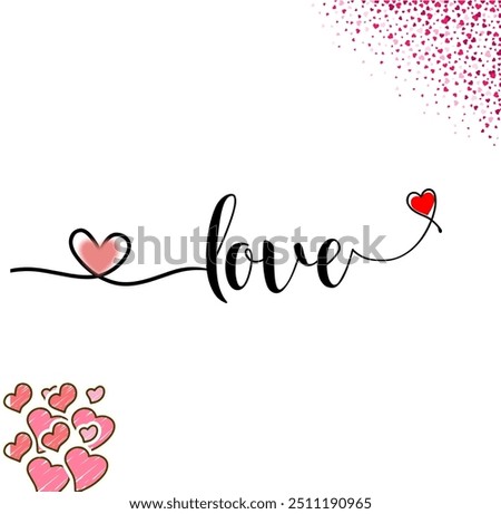 quotes post, Love quote, infographic. Social media post template designs for quotes. Empty speech bubbles, quote bubbles and text box.  Hearts Vector Illustration EPS10.