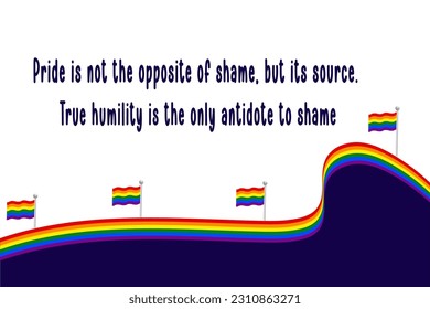 Quotes Pride Flags LGBT rainbow logo icon vector suistable Pride Day and Month symbolism