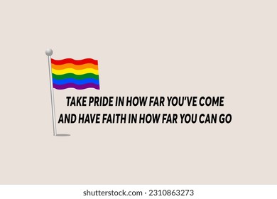 Quotes Pride Flags LGBT rainbow logo icon vector suistable Pride Day and Month symbolism