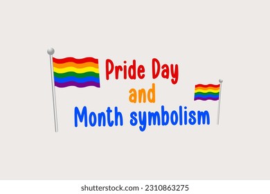 Quotes Pride Flags LGBT rainbow logo icon vector suistable Pride Day and Month symbolism