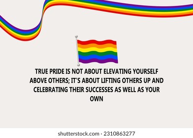 Quotes Pride Flags LGBT rainbow logo icon vector suistable Pride Day and Month symbolism