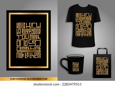 Quotes for Say Something Nice Day, June 1. Motivational quotes typography t-shirt mug, tote bag, merchandise print design. Vector vintage illustration.