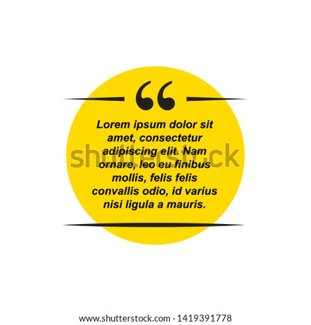 Quotes shapes. Text boxes remark sentences quotes vector typography frame template
